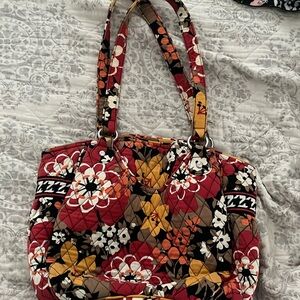 Vera Bradley Floral Summer Bowler Tote Bag GUC